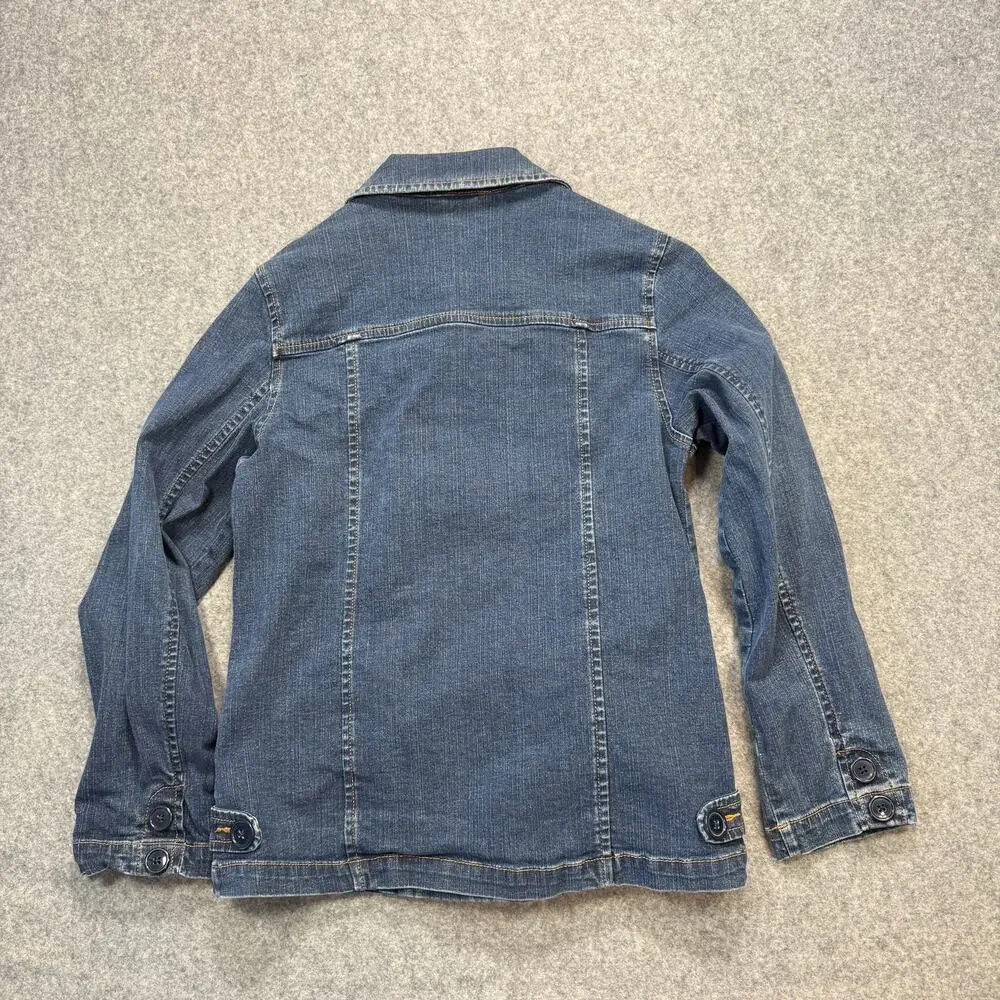 Girl's Gap Denim Double Breasted Denim Blue‎ Jean Jacket Size XL Size 12